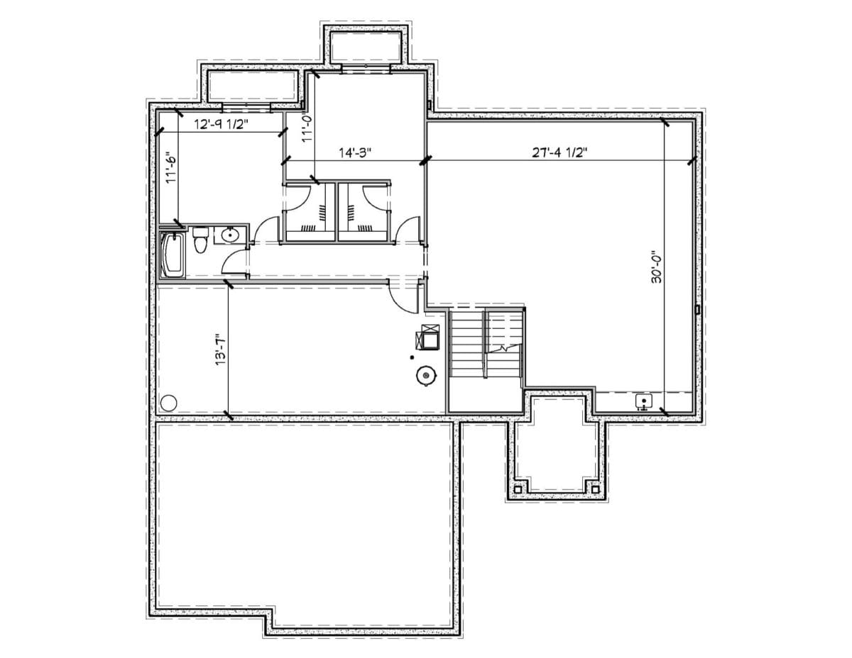 Spruce Ridge Basement Floor Plan